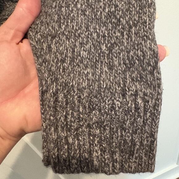 Abercrombie & Fitch Sweater Mens Medium Gray Fair Isle Crewneck Nordic Knit - Picture 5 of 11